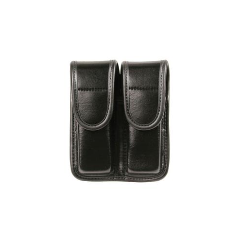 BLACKHAWK! Double Mag Pouch - Staggered Column for 9mm/.40 Cal magazines in durable black nylon.